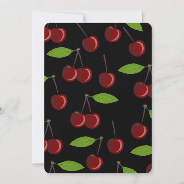Kirschen Einladung (Vorderseite)