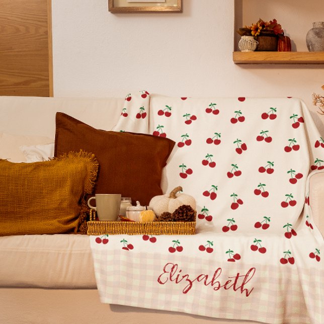 Kirschen Fleecedecke (Von Creator hochgeladen)