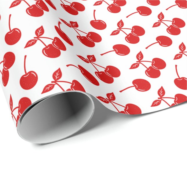Kirschen Geschenkpapier (Rolleneckpunkt)
