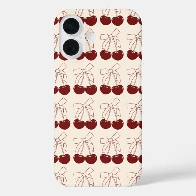 Kirschen iPhone 16 Hülle (Rückseite)