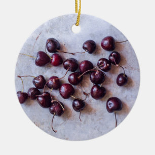 Kirschen Keramik Ornament