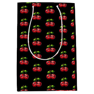 Kirschen mit Smiley Mittlere Geschenktüte