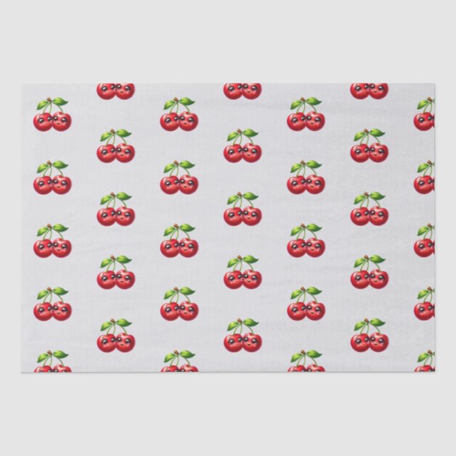 Kirschen mit Smiley Seidenpapier (Vorderseite)