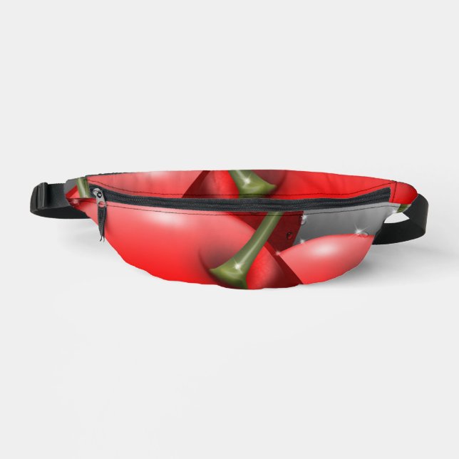 Kirschen mit Taubentropfen Bauchtasche (Vorderseite)
