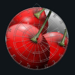 Kirschen mit Taubentropfen Dartscheibe<br><div class="desc">Köstliche frische Kirschen nah mit Tau. Digital Art Design Copyright BluedarkArt The ChameleonArt.</div>