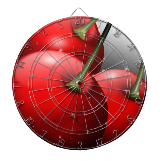 Kirschen mit Taubentropfen Dartscheibe (vorne)
