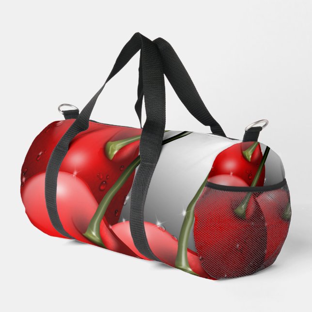 Kirschen mit Taubentropfen Duffle Bag (Rechte Ecke)
