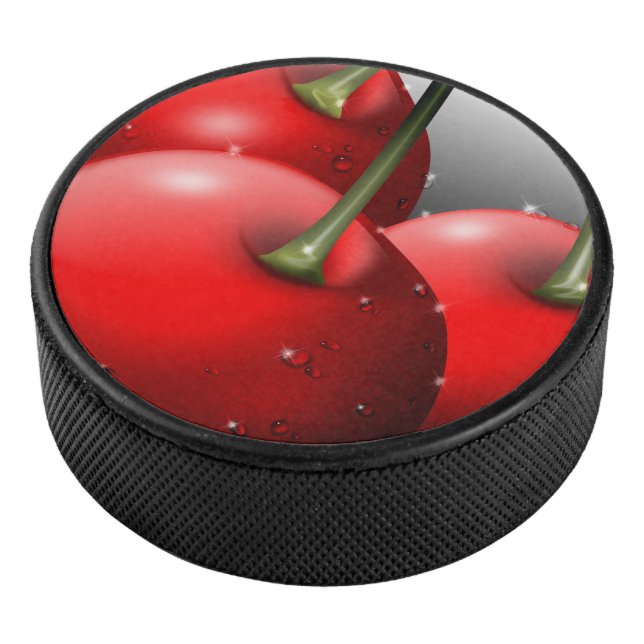 Kirschen mit Taubentropfen Eishockey Puck (3/4)
