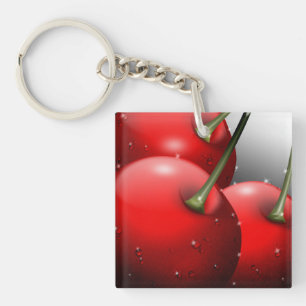Kirschen mit Taubentropfen Schlüsselanhänger