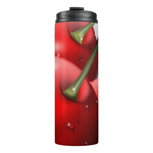 Kirschen mit Taubentropfen Thermosbecher (Vorderseite)