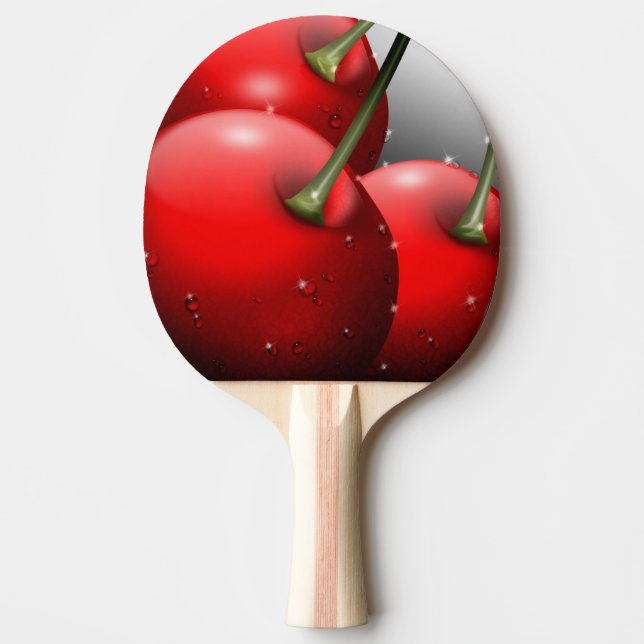 Kirschen mit Taubentropfen Tischtennis Schläger (Vorderseite)