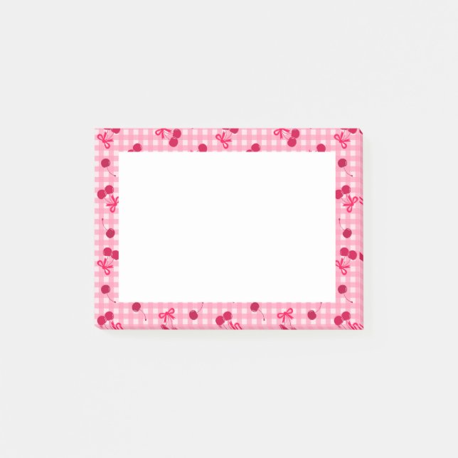 Kirschen Post-it Klebezettel (Vorderseite)