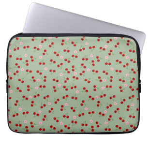 Kirschen und Blume Laptopschutzhülle