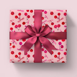 Kirschen und Bogen Geschenkpapier
