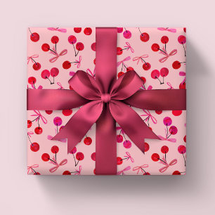 Kirschen und Bogen Geschenkpapier Set
