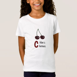 Kirschen und der Buchstabe "C" für Ihren Namen für T-Shirt