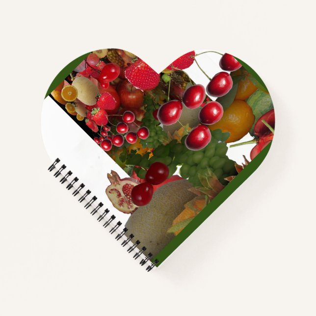 Kirschen und Früchte Notizbuch (Vorderseite)