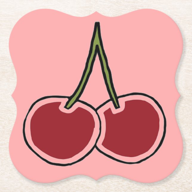 Kirschen Untersetzer (Vorderseite)