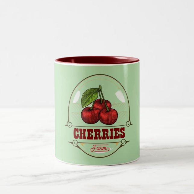 Kirschen Zweifarbige Tasse (Mittel)
