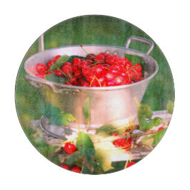 Kirschernte, Hütte Garten Rosalinde Schneidebrett