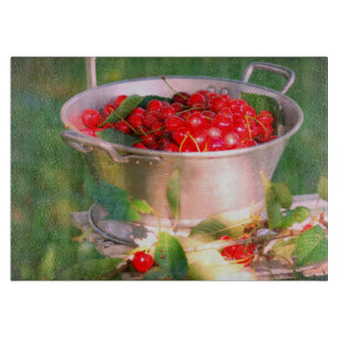 Kirschernte, Hüttengarten Rosalinde Schneidebrett