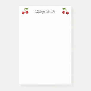 Kirschfrüchte Dinge Zu Tun Post-it Notizen