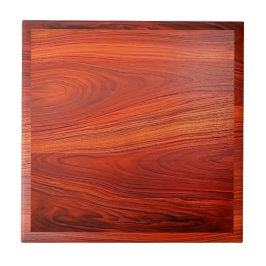 Kirschholzstruktur mit individuellem Monogramm. Fliese