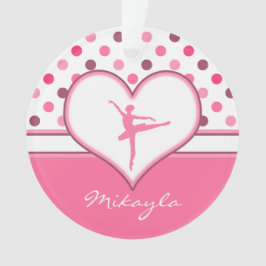 Kirschinspirierter Rosa Polka-Punkte Ornament