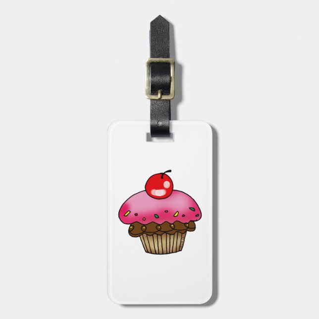Kirschkleiner kuchen gepäckanhänger (Vorderseite vertikal)