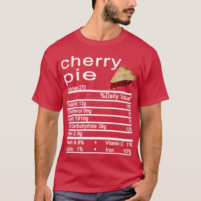 Kirschkuchen Ernährung Fakten Sonnenlicher Ernteda T-Shirt (Vorderseite)
