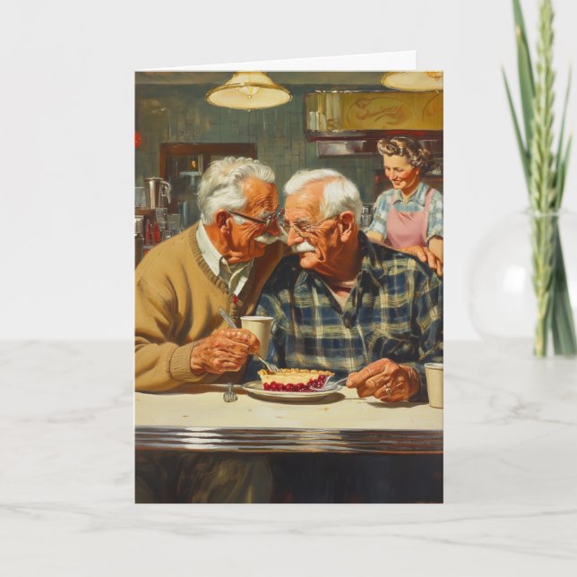 Kirschkuchen Umarmen Karte (Vorderseite)