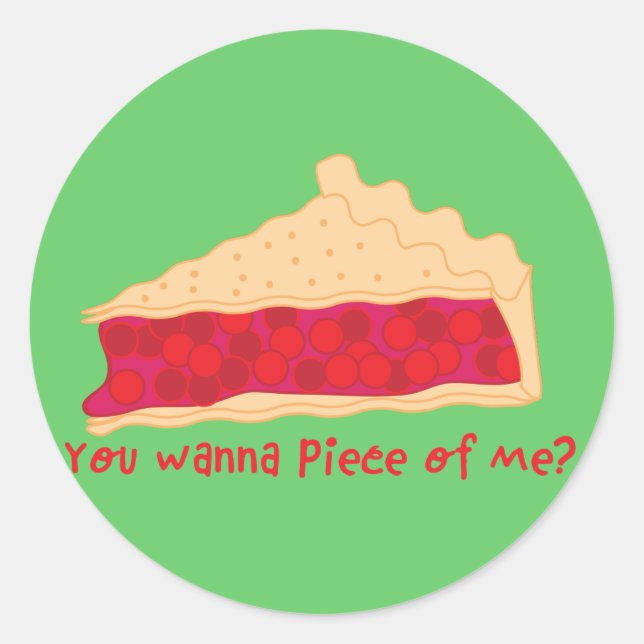 Kirschkuchen will du mir einen Aufkleber (Vorderseite)