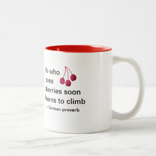 Kirschliebhaber-Tasse Zweifarbige Tasse