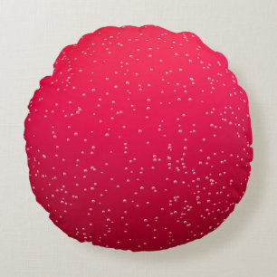 Kirschlimonade mit winzigen Blasen Hintergrundkuns Rundes Kissen