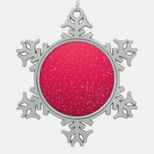 Kirschlimonade mit winzigen Blasen Hintergrundkuns Schneeflocken Zinn-Ornament