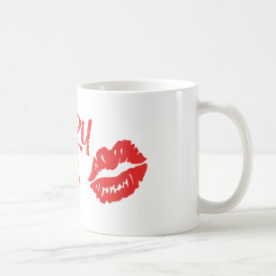Kirschlippenrote Kuss-Kennzeichen-Tasse Kaffeetasse