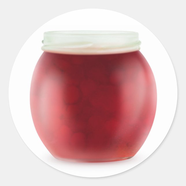 Kirschmarmelade Runder Aufkleber (Vorderseite)