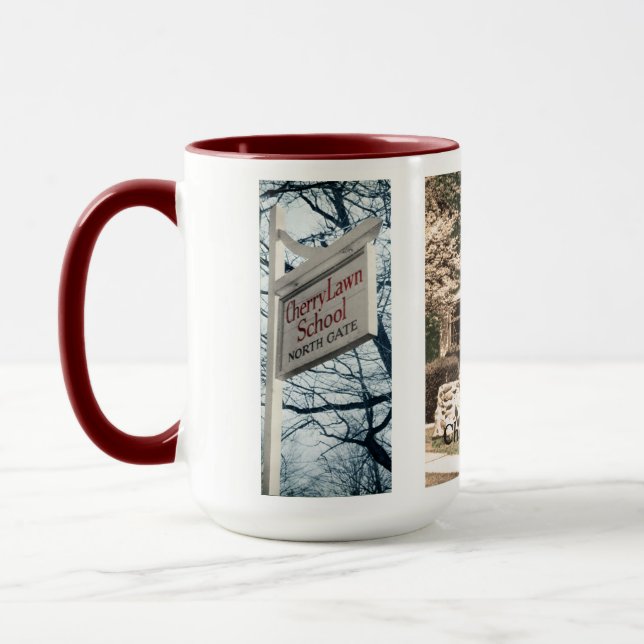 Kirschrasen-SchulTasse mit Fotos Tasse (Links)