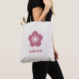 Kirschrosa Sakura-Blüten-Silhouette - Neutral Tasche