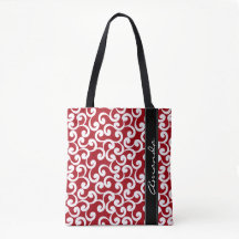 Kirschrot-mit Monogramm Element-Druck