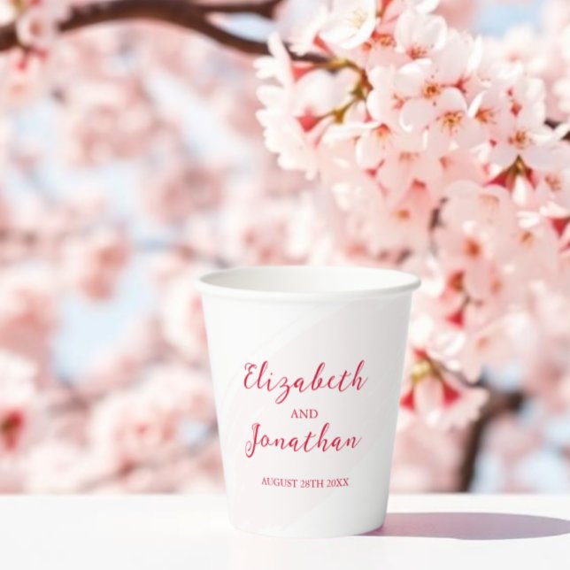 Kirschrote Hochzeit Pappbecher (Von Creator hochgeladen)