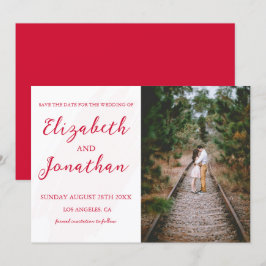 Kirschrote Hochzeit Save The Date