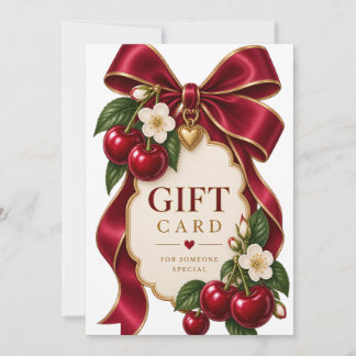 Kirschroter Geschenkeinladung mit Schleife | Elega Einladung