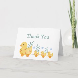 Kirschroter Gummi-Mommy-Enten-Baby-Shower-Willkomm Dankeskarte
