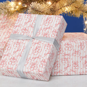 Kirschroter Schleifen Geburtsgeschenk für süße Mäd Geschenkpapier
