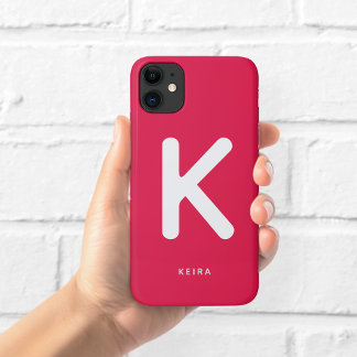 Kirschrotes Monogramm-Handyhülle Case-Mate iPhone Hülle