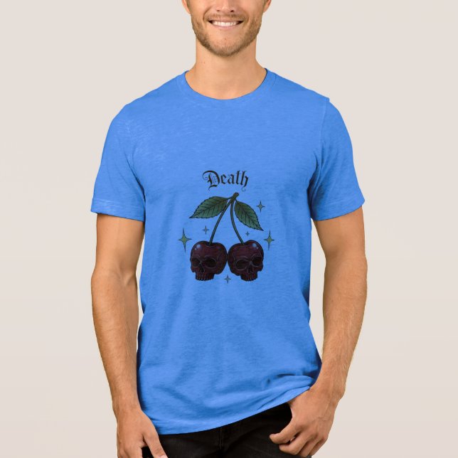 Kirschschädel – Gotische Fruchtfusion Tri-Blend Shirt (Vorderseite)