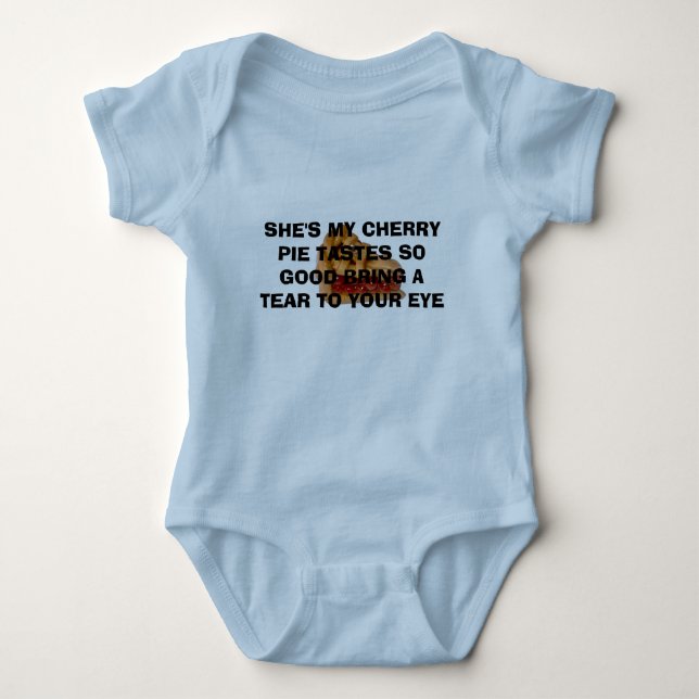 Kirschtorte Baby Strampler (Vorderseite)