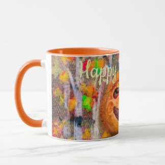 Kirschtorte mit Kürbiskruste Halloween Tasse