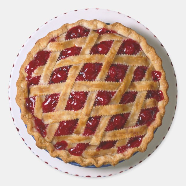 Kirschtorte Runder Aufkleber (Vorderseite)